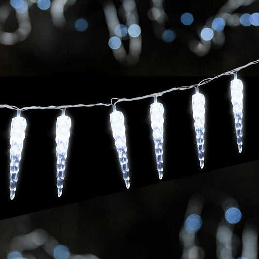 Hengda Eiszapfen lichterkette, 40LEDs Eiszapfen, Weihnachtsbeleuchtung Innen & Außen Deko