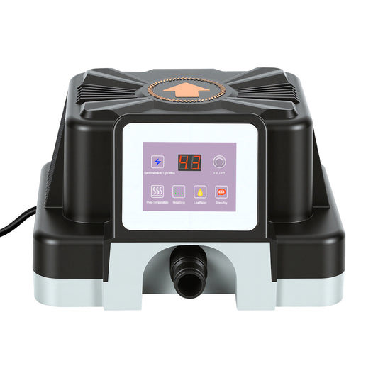 Hengda Poolheizung Elektrisch 3KW, Temperaturregelung 37-45°C, mit FI-Schutz & Kippschutz, für 32/38 mm