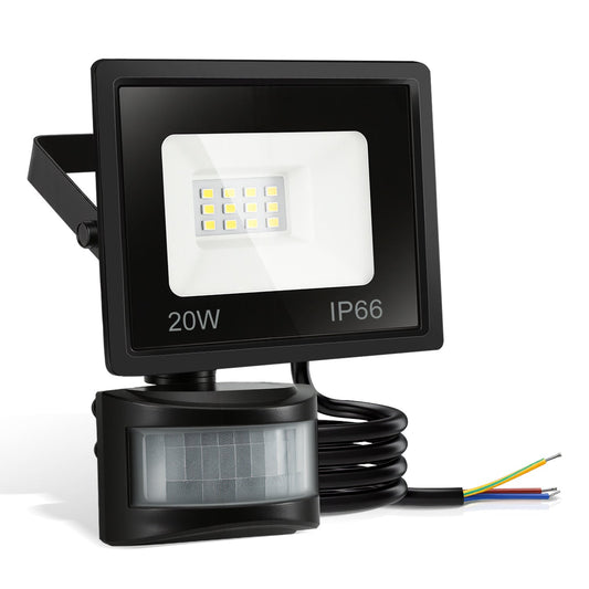 Hengda 10-100W LED Strahler mit Bewegungsmelder, LED Fluter Kaltweiß Wandstrahler Außen IP66, Scheinwerfer, Gartenlampe, Baustrahler (kein Stecker)