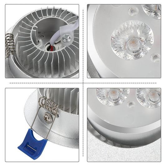 Hengda LED Einbaustrahler 230V 3W, Ultra flach LED Einbauleuchten, Deckenspots Lochs Ø60mm