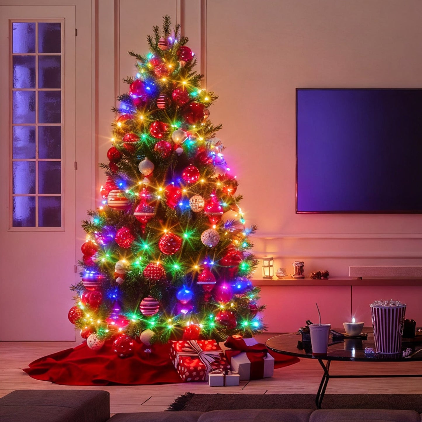 Hengda RGBIC LED Lichterkette Außen IP65 | Farbwechsel Weihnachtslichterkette Dimmbar | LED Lichterkette für Garten, Balkon, Party & Innenbereich