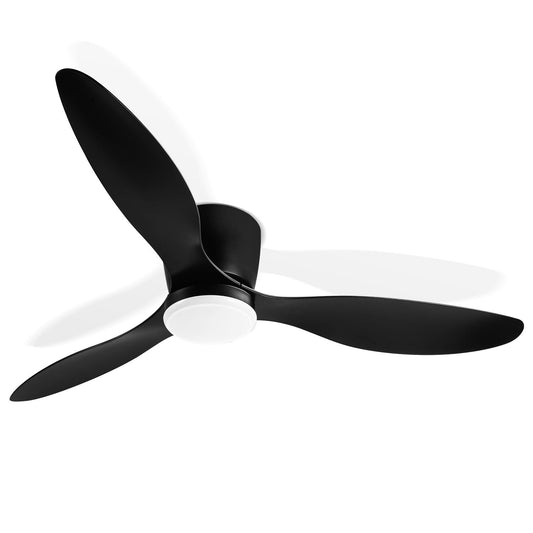 Hengda Deckenventilator Mit Beleuchtung, 132cm, LED Ventilator Deckenlampe, Umkehrsfunktion, 6 Geschwindigkeiten