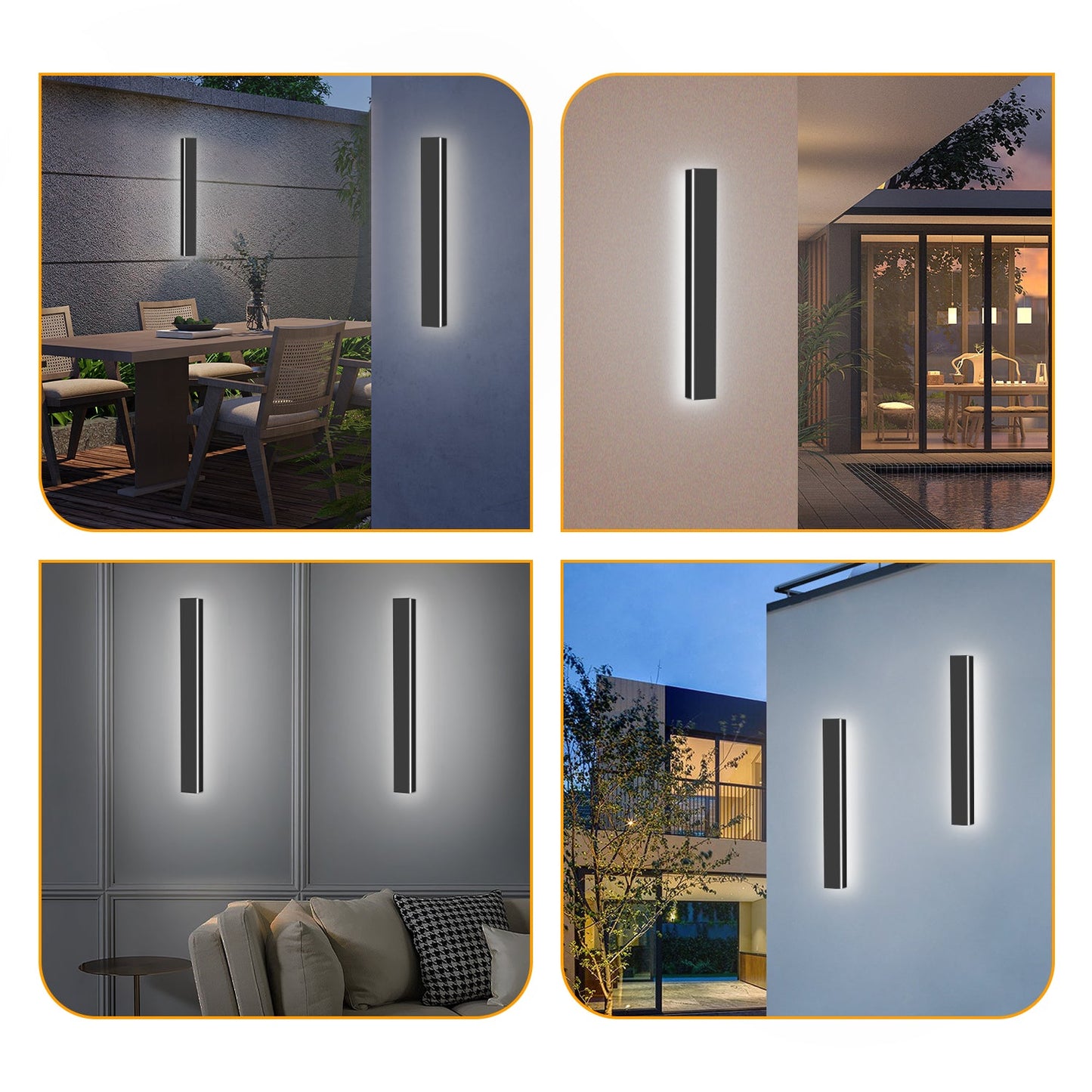 Hengda Wandlampe LED Wandleuchte Modern Wandleuchten Innen Außen Wasserdicht Ip65 Aluminium Acryl