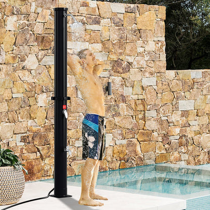 Hengda Solar Gartendusche 20/35/40 L mit Regenduschkopf & Schutzhaube | Solardusche bis 60 °C ohne Strom | Outdoor Pooldusche für Garten, Camping & Terrasse