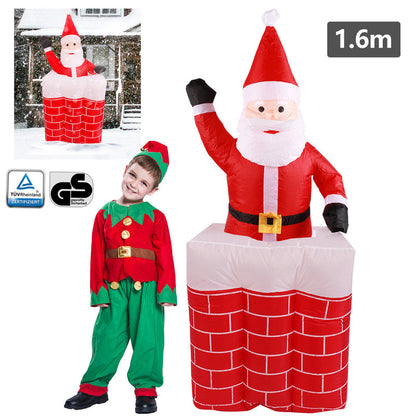 Hengda 1.6m-2.4m Weihnachtsmann Aufblasbarer Weihnachtsdekoration für Einkaufszentrum Dekoration Schneemann für Außen