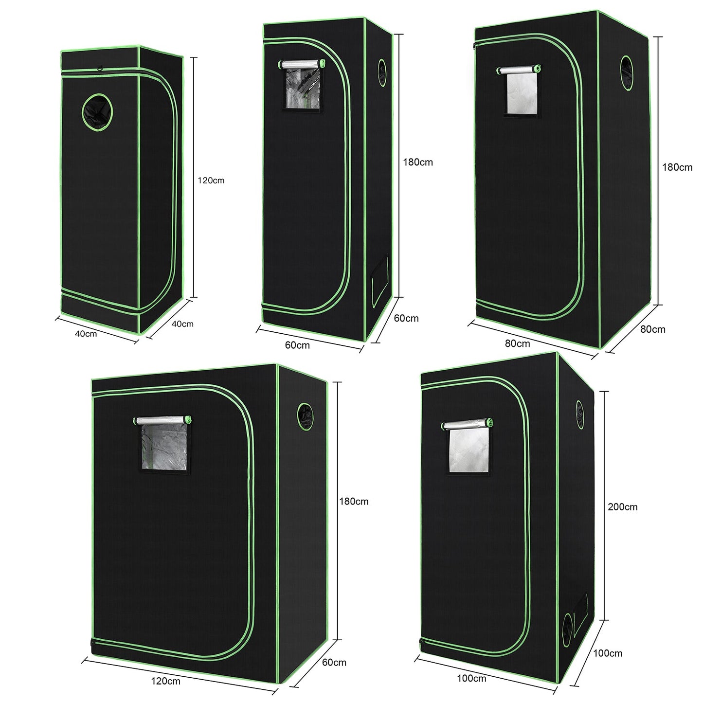 Hengda Growbox Pflanzenzelt Gewächszelt Indoor Darkroom Gewächshaus Growzelt Drahtloch