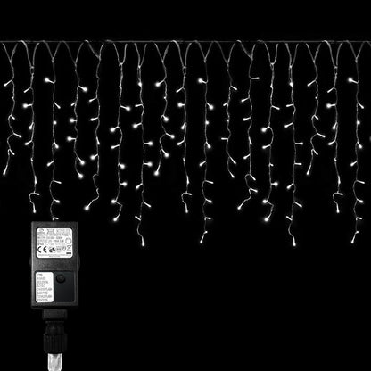 Hengda 10m/15m/20m LED Eisregen 8 Modi Lichtervorhang Lichterkette 200/400/600 LEDs