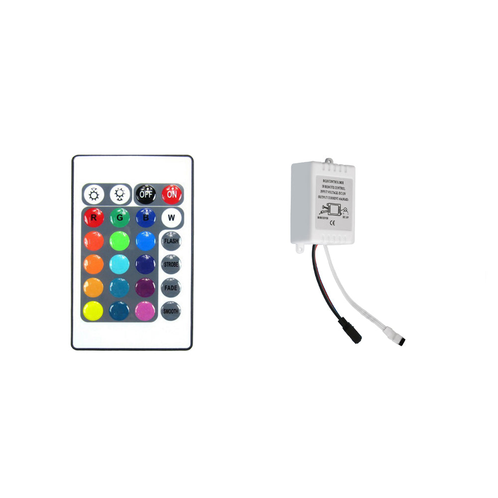 Hengda Led Strip mit 24 Tasten Fernbedienung, RGB 5050 SMD LED Streifen Selbstklebend 12V, led beleuchtung [Energieklasse F]