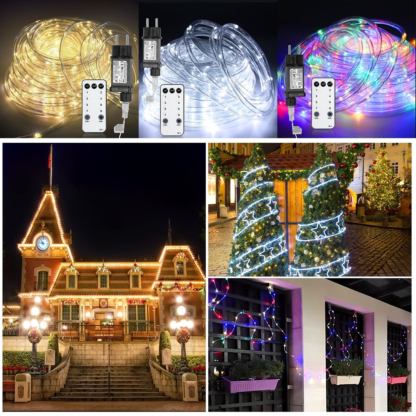 Hengda LED Lichterschlauch Aussen mit Fernbedienung und Timer