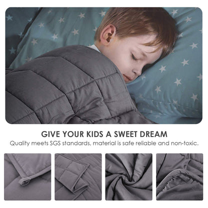 Hengda Gewichtsdecke Weighted Blanket 3-9kg Erwachsene Therapiedecke mit Deckenbezug