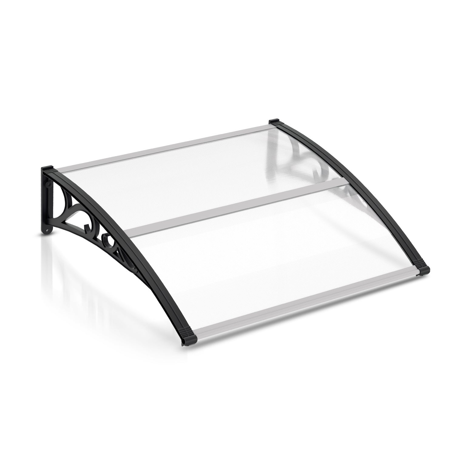 Hengda Vordach für Haustür, 5 mm Überdachung, Transparentes Pultbogenvordach, Polycarbonat Pultvordach, Türdach für draußen