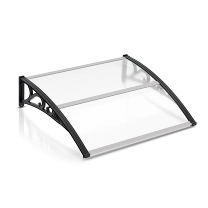 Hengda Vordach für Haustür, 5 mm Überdachung, Transparentes Pultbogenvordach, Polycarbonat Pultvordach, Türdach für draußen