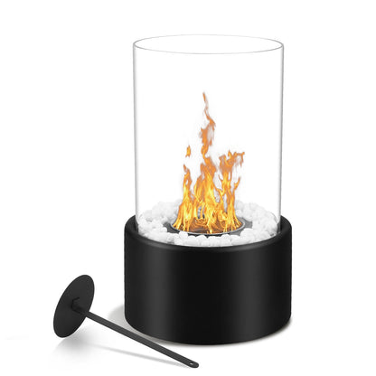 Hengda Tischkamin Tischfeuer Innen und Außen Dekofeuer Deko Kaminfeuer Bio Ethanol Rund