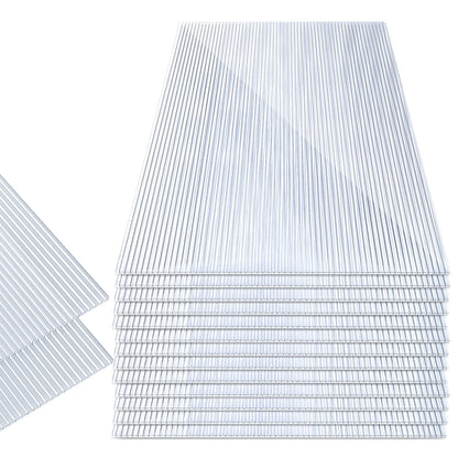 Hengda Polycarbonat Hohlkammerstegplatten, 60,5x121 cm Gewächshausplatten mit 50 x W-Clips und 50 x Z-Clips