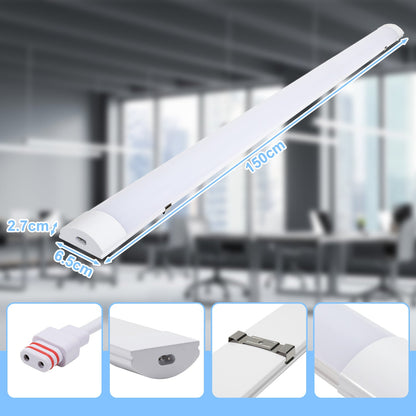 Hengda LED Feuchtraumleuchte 18W/36W/48W, IP65 Wasserfest Led Röhre Werkstattlampe 4000K Neutralweiß, Wannenleuchte