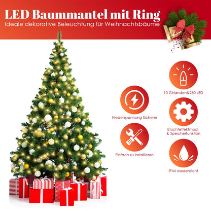 Hengda 200/280 LED Lichterkette Dekobeleuchtung Weihnachtsbaum Weihnachten Tannenbaum