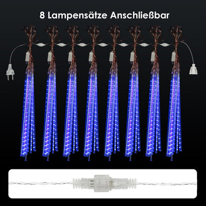 Hengda 360 LED Eiszapfen Lichterkette Eisregen Meteorschauer Außenbereich Lichterregen