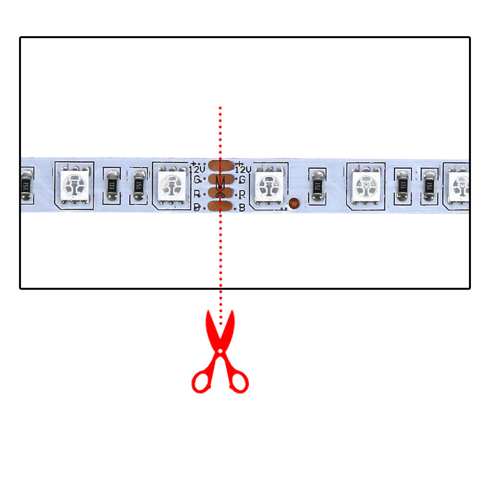 Hengda LED Strip RGB LED Streifen LED Streifenlichter 30 LED 12V Selbstklebend mit 44 Tasten Fernbedienung IP20 LED Band Flexibel für Haus Party Küche [Energieklasse F]