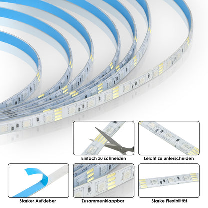 LED Strip 5m 10m RGB LED Streifen Fernbedienung Farben Dimmbar LED Band für Zuhause Schlafzimmer Küche Decke