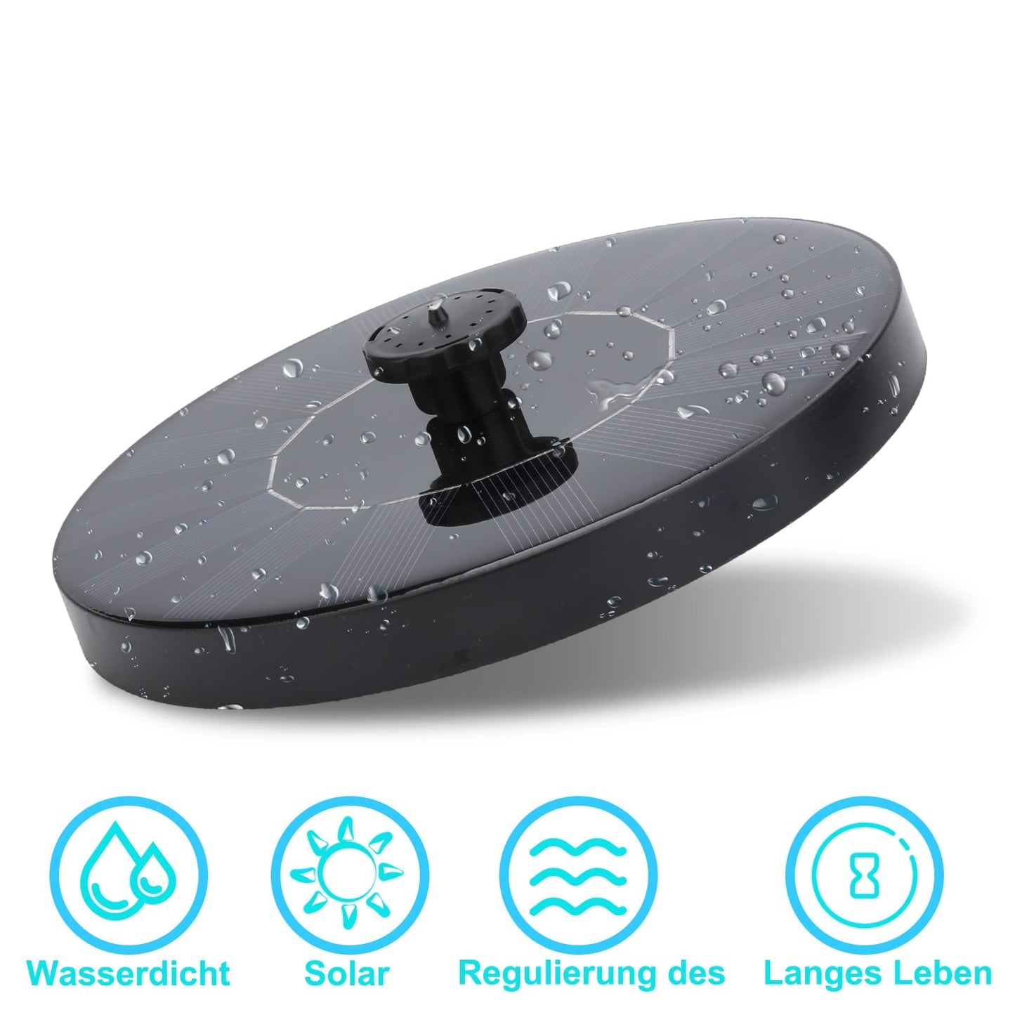 Hengda SolarPumpe solar springbrunnen Fontäne Teichpumpe Teich Wasserspiel 16cm kleiner