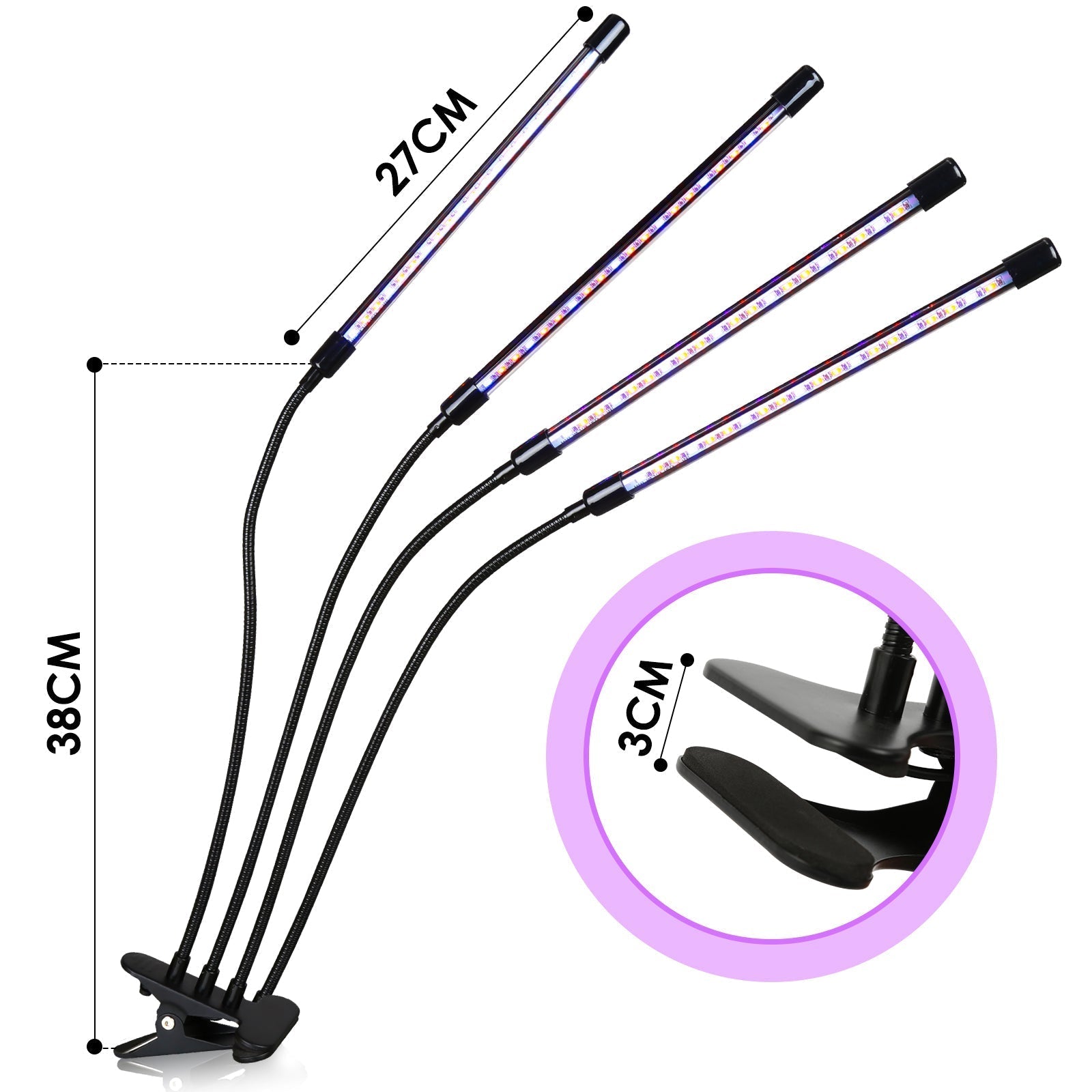 40W/30W 4/3 Köpfe LED Pflanzenlampe