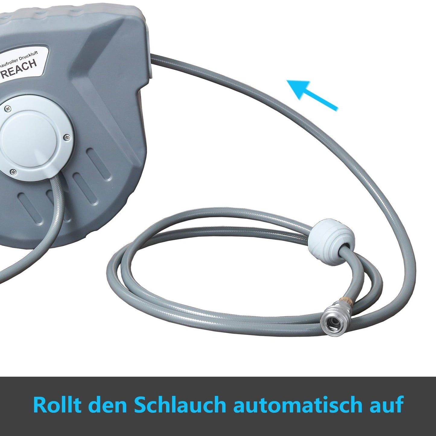 Hengda Schlauchaufroller Automatik Trommel Wasserschlauch Druckluftschlauch 10/20/30m Druckluftschlauch Aufroller Schlauchtrommel Wasser