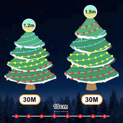 Hengda RGBIC LED Lichterkette Außen IP65 | Farbwechsel Weihnachtslichterkette Dimmbar | LED Lichterkette für Garten, Balkon, Party & Innenbereich