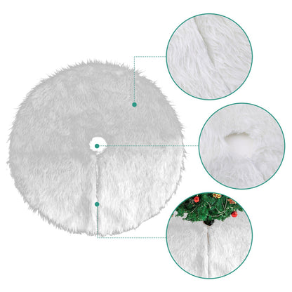 Hengda Weihnachtsbaumdecke Plüsch 78/90/122cm Weihnachtsbaumteppich Christbaumdecke