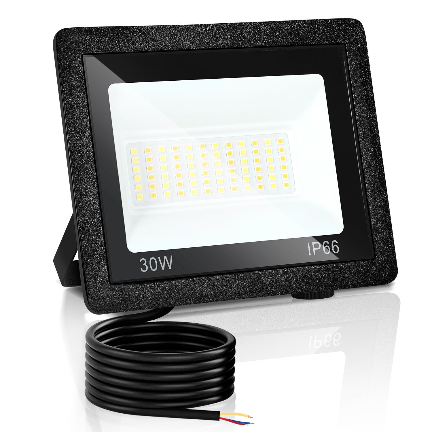 Hengda LED Strahler Außen Dimmbar, LED Fluter 3000K/4000K/6500K, IP66 Wasserdicht Scheinwerfer (kein Stecker)