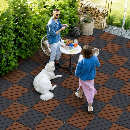 Hengda PP Terrassenfliesen mit Klicksystem 30x30cm, Bodenfliesen