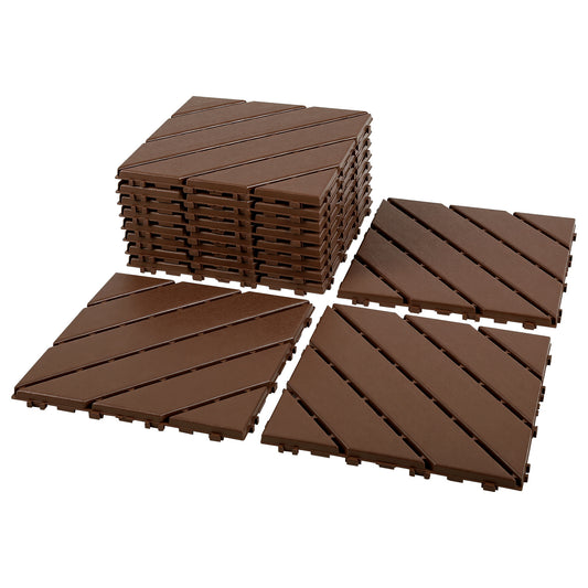 Hengda PP Terrassenfliesen mit Klicksystem 30x30cm, Bodenfliesen
