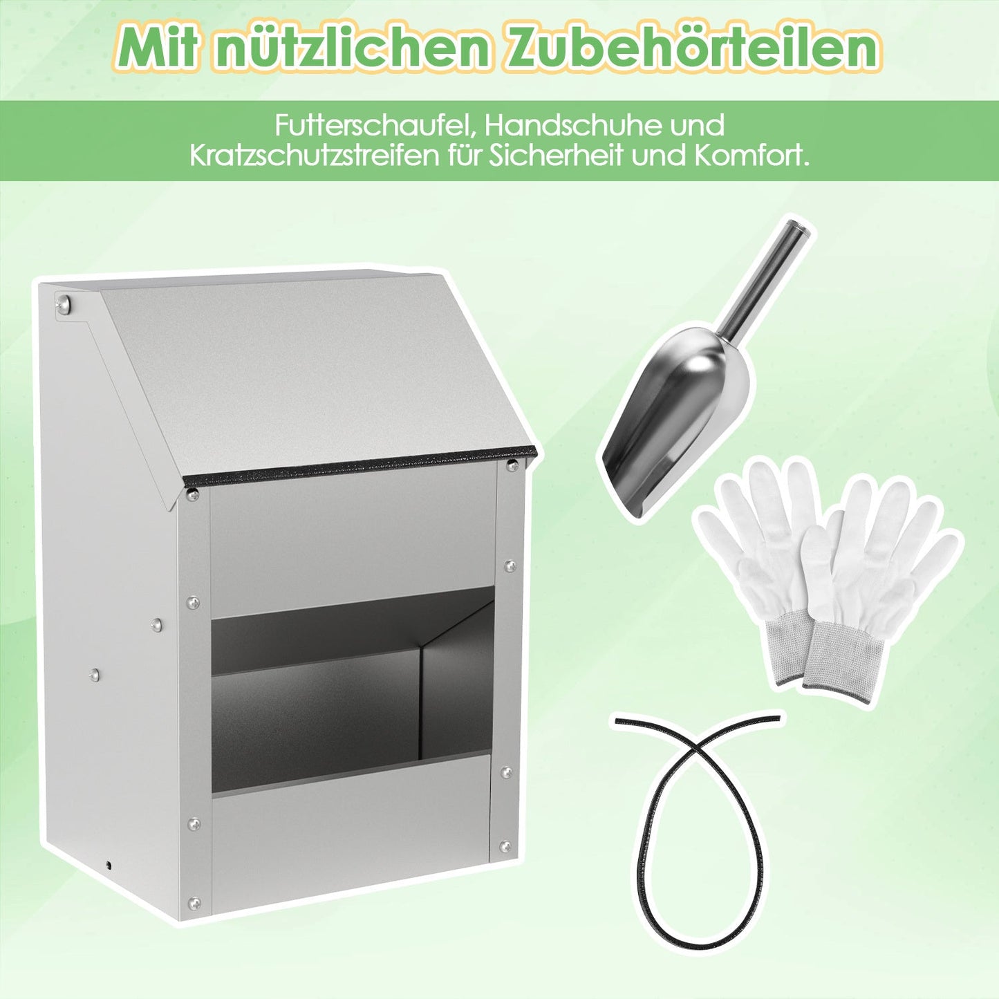 Hühnerfutterautomat 4,5 kg / 11,5 kg mit Deckel & Wandhalterung