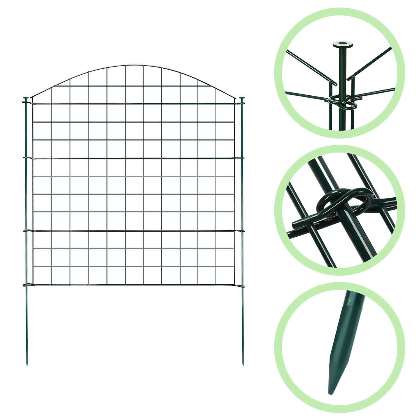 Teichzaun Gartenzaun Metall Steckzaun Set
