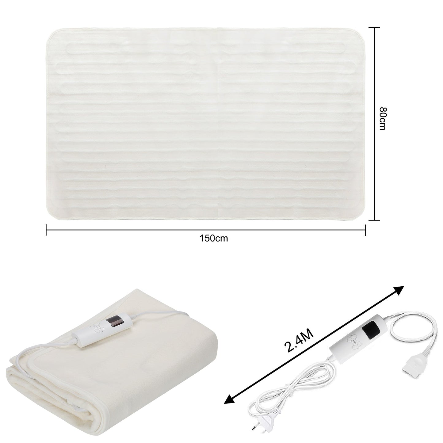 Hengda Wärmedecke 190x80 / 150x80cm Elektrische Heizdecke Wärmebett Überhitzungsschutz