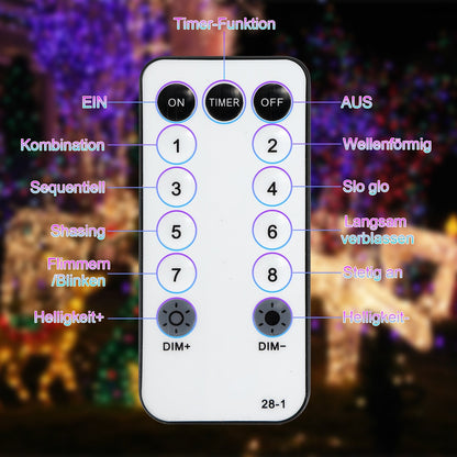 Hengda LED Lichterschlauch Aussen mit Fernbedienung und Timer