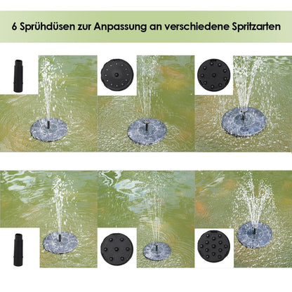 Hengda SolarPumpe solar springbrunnen Fontäne Teichpumpe Teich Wasserspiel 16cm kleiner