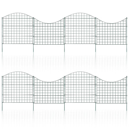 Teichzaun Gartenzaun Metall Steckzaun Set