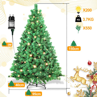 Hengda Weihnachtsbaum Künstlicher mit Beleuchtung