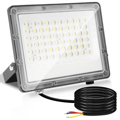 Hengda LED Strahler Außen 10–200W | LED Fluter 6000K Kaltweiß | IP65 Wasserdichter Außenstrahler mit 120° Abstrahlwinkel für Garten, Hof, Garage & Fassadenbeleuchtung (ohne Stecker)