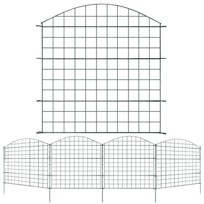Teichzaun Gartenzaun Metall Steckzaun Set