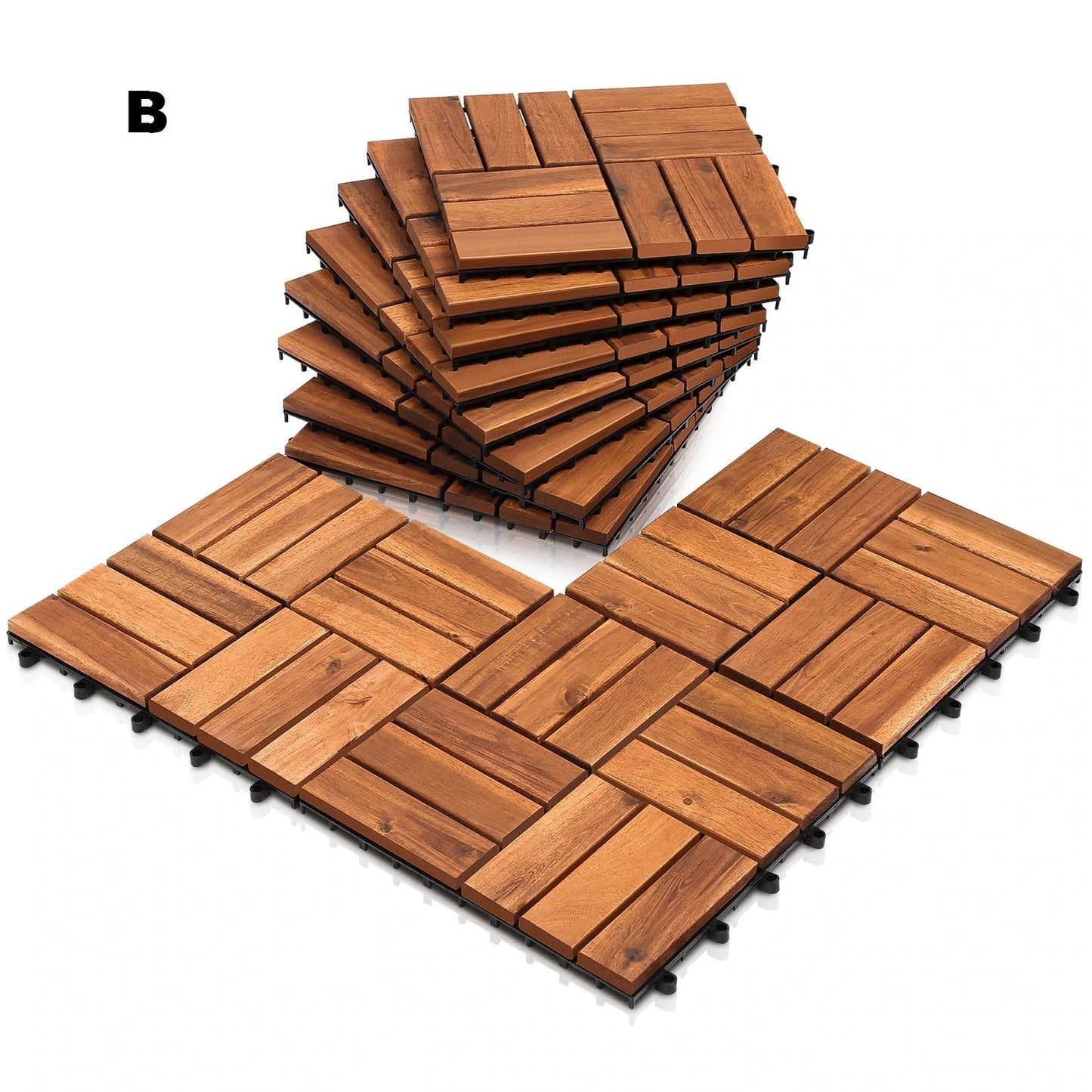 Hengda DIY-Holzböden für den Garten Terrassendielen Balkon dekorative Bodenbeläge