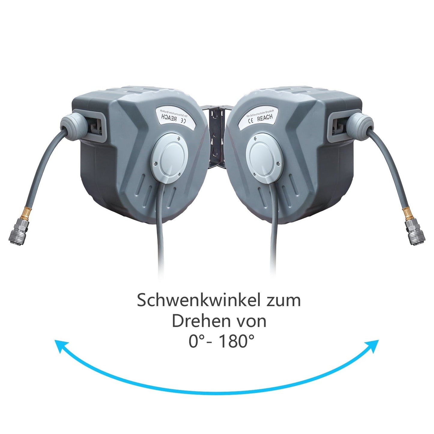 Hengda Schlauchaufroller Automatik Trommel Wasserschlauch Druckluftschlauch 10/20/30m Druckluftschlauch Aufroller Schlauchtrommel Wasser