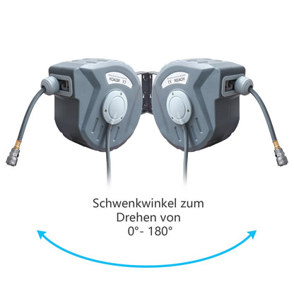 Hengda Schlauchaufroller Automatik Trommel Wasserschlauch Druckluftschlauch 10/20/30m Druckluftschlauch Aufroller Schlauchtrommel Wasser