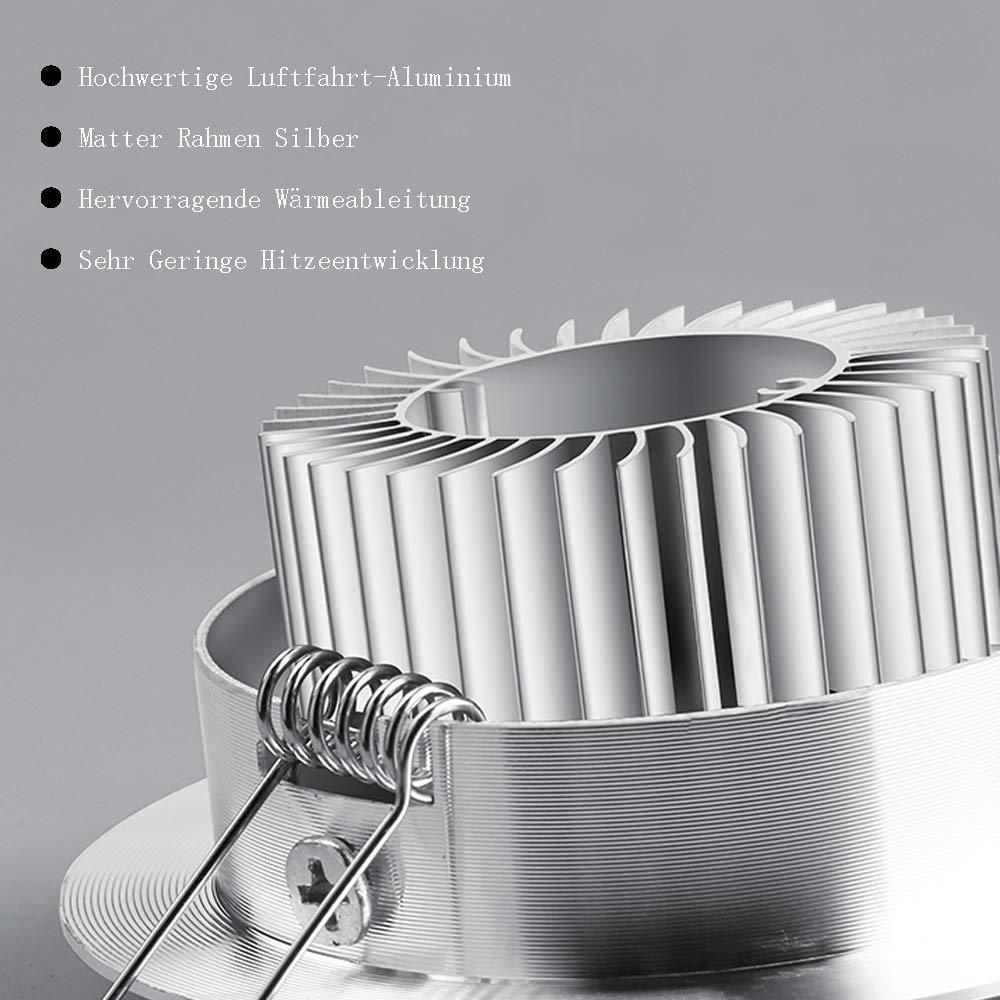 Hengda 3W/5W/7W Dimmbar Warmweiß/Dimmbar Kaltweiß led einbauleuchten