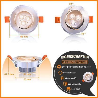 Hengda 3W/5W/7W Dimmbar Warmweiß/Dimmbar Kaltweiß led einbaustrahler