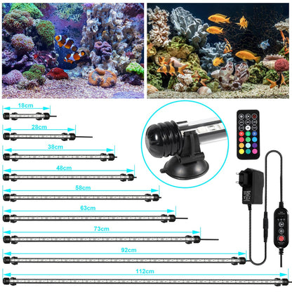 Hengda LED Aquarium Beleuchtung18cm-112cm Aquarium Lampe RGB Aquariumleuchte