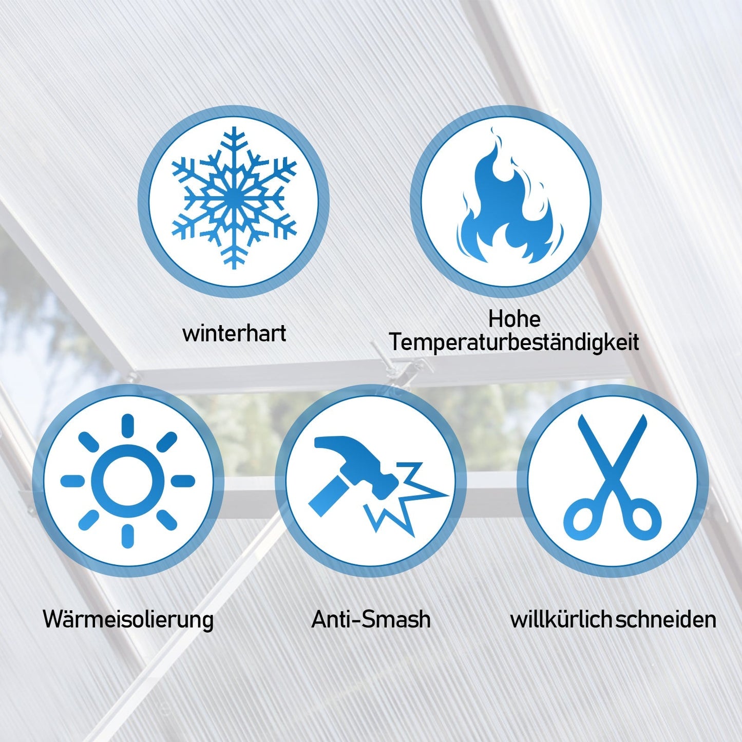 Hengda 14x Hohlkammerplatten 4 mm Transparent | Doppelstegplatten Gewächshaus | Polycarbonat Treibhausplatten 60.5 x 121cm | 10,25 m², für Frühbeet, Garten & Überdachung