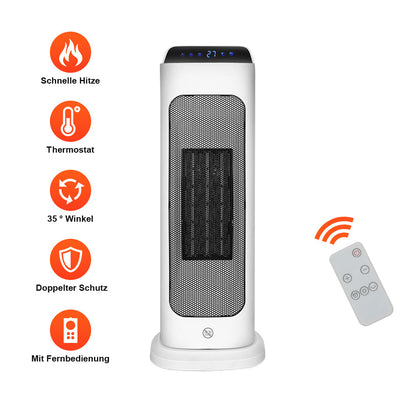 Hengda Heizlüfter Thermostat Heizgerät Heater Schlafzimmer 2000W Heizung Keramik Timer