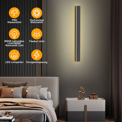 Hengda Wandlampe LED Wandleuchte Modern Wandleuchten Innen Außen Wasserdicht Ip65 Aluminium Acryl