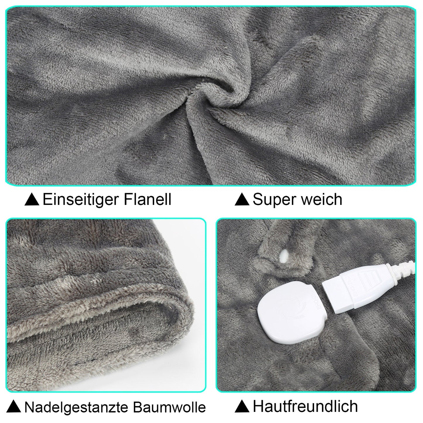 Hengda tragbare Heizdecke Wärmedecke Decke Heizkissen Rückenheizkissen Therapie
